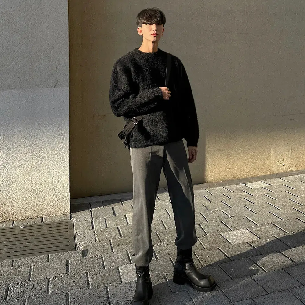 Maxct Furry Round Neck Sweater