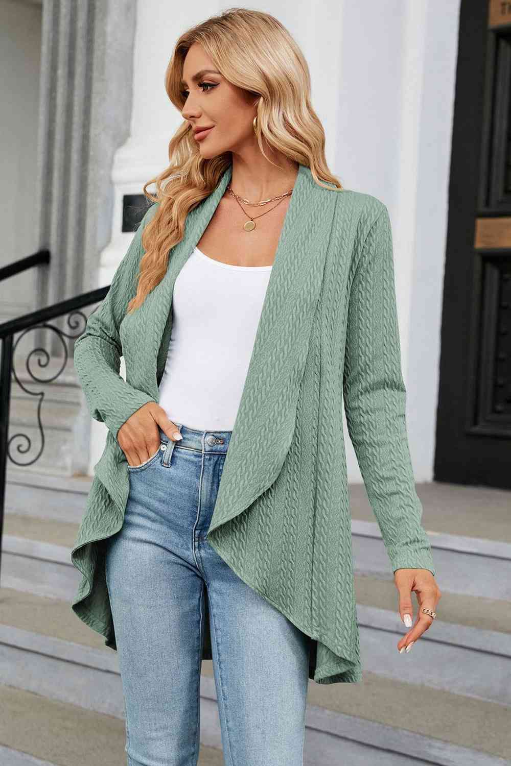 Maxct &Open Front Long Sleeve Cardigan
