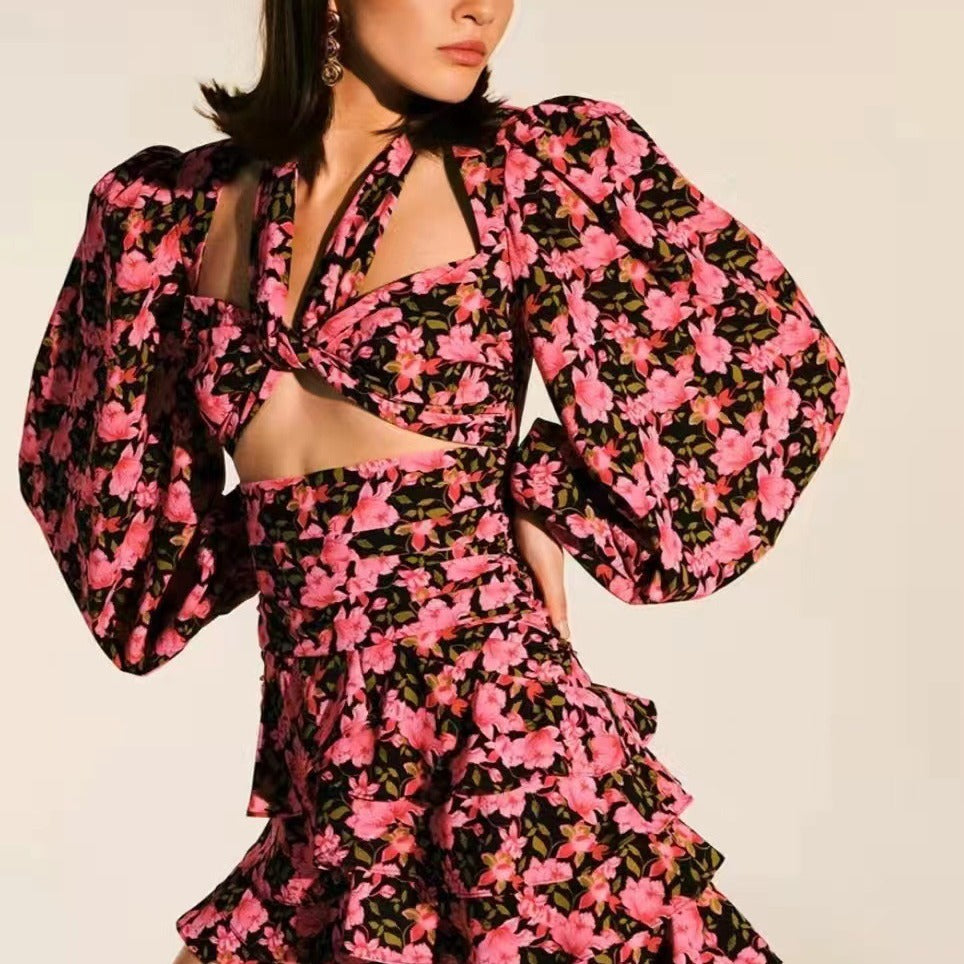 Silk Material Floral MaxiDresses Maxct