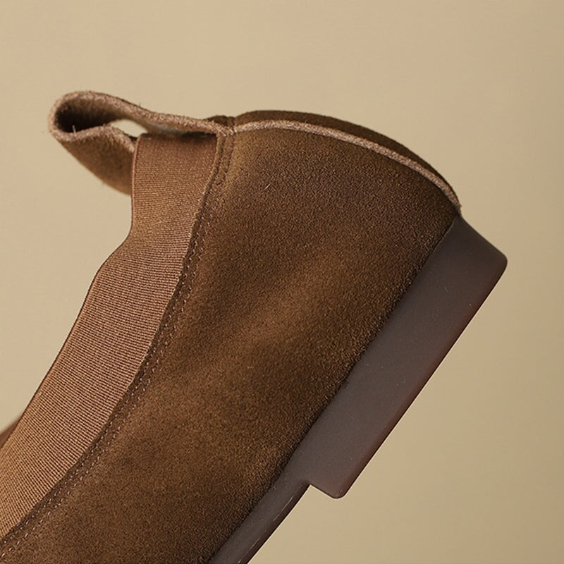 Square Toe Slip on Loafers Soft Flats Handmade Maxct