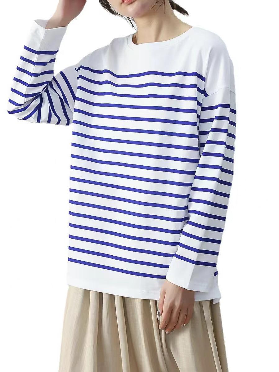 Maxct Striped Knit Long Sleeve T-Shirt