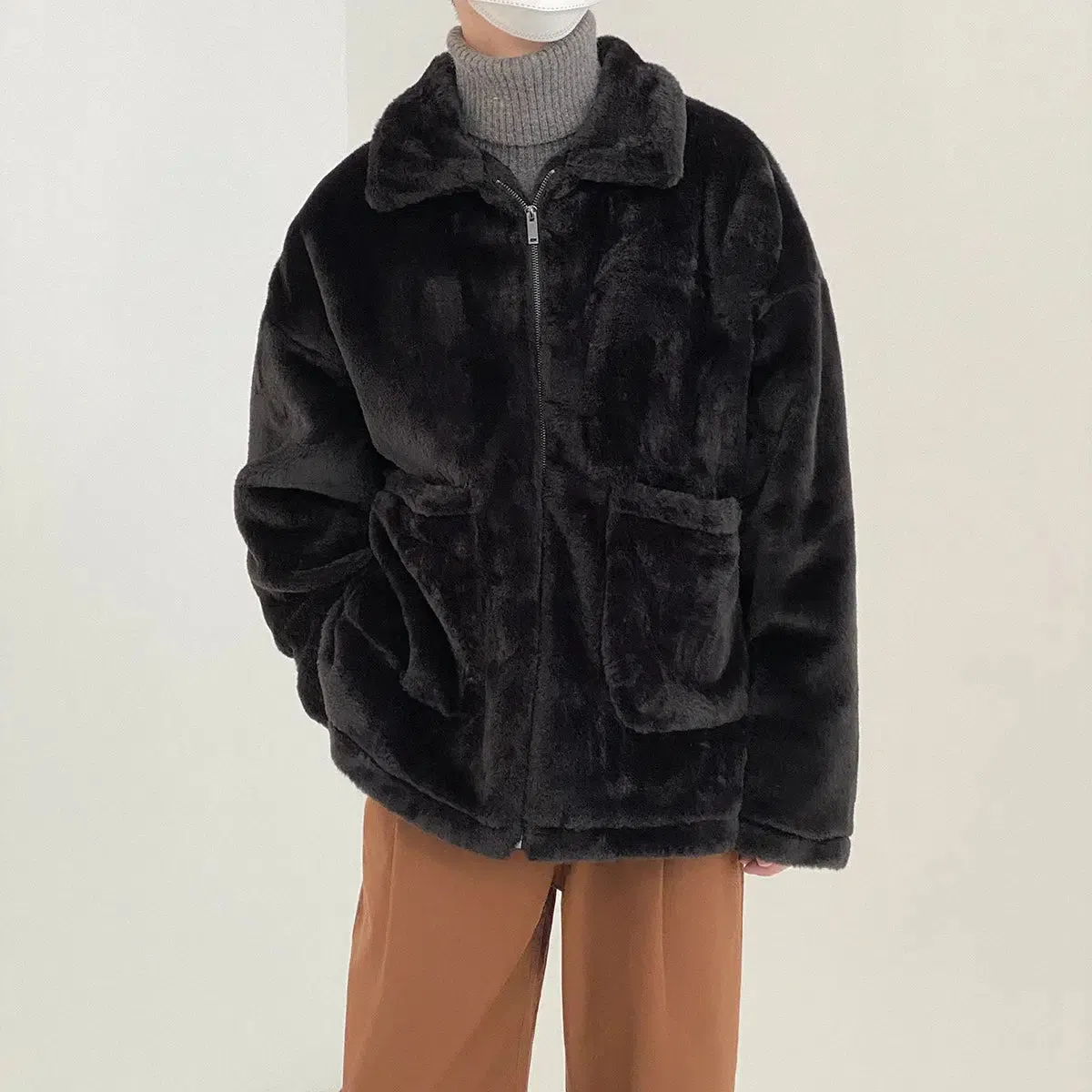 Maxct Rabbit Fur Lapel Coat