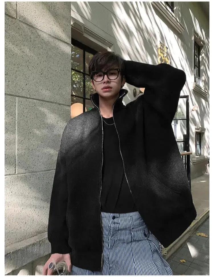 Maxct Turtleneck Zipper Cardigan Sweater