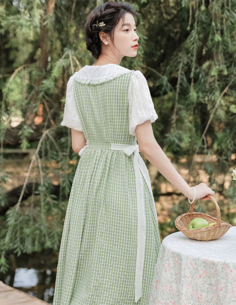 Gingham Picnic Twofer Dress Maxct
