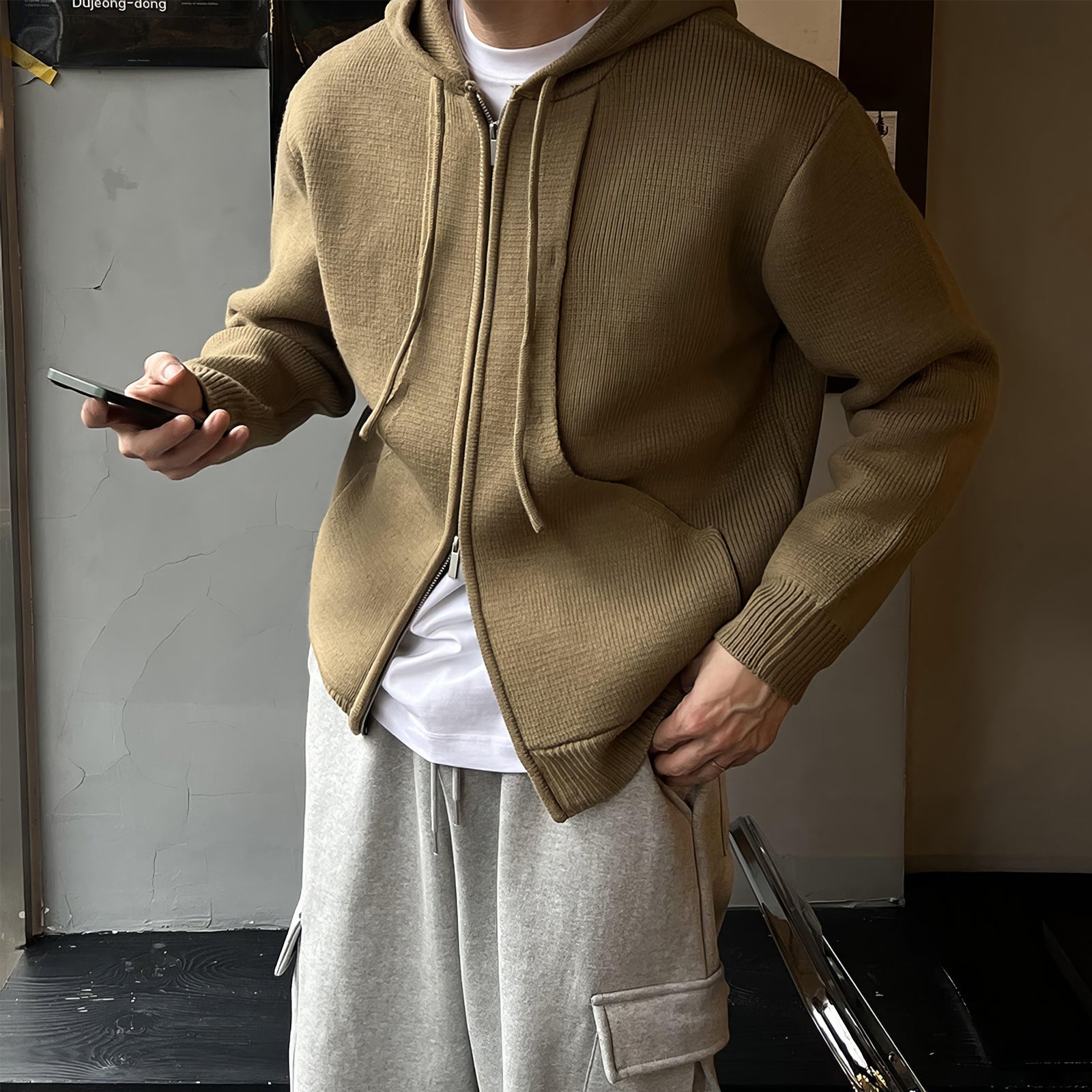 Maxct Full Zip Hooded Sweater Jacket