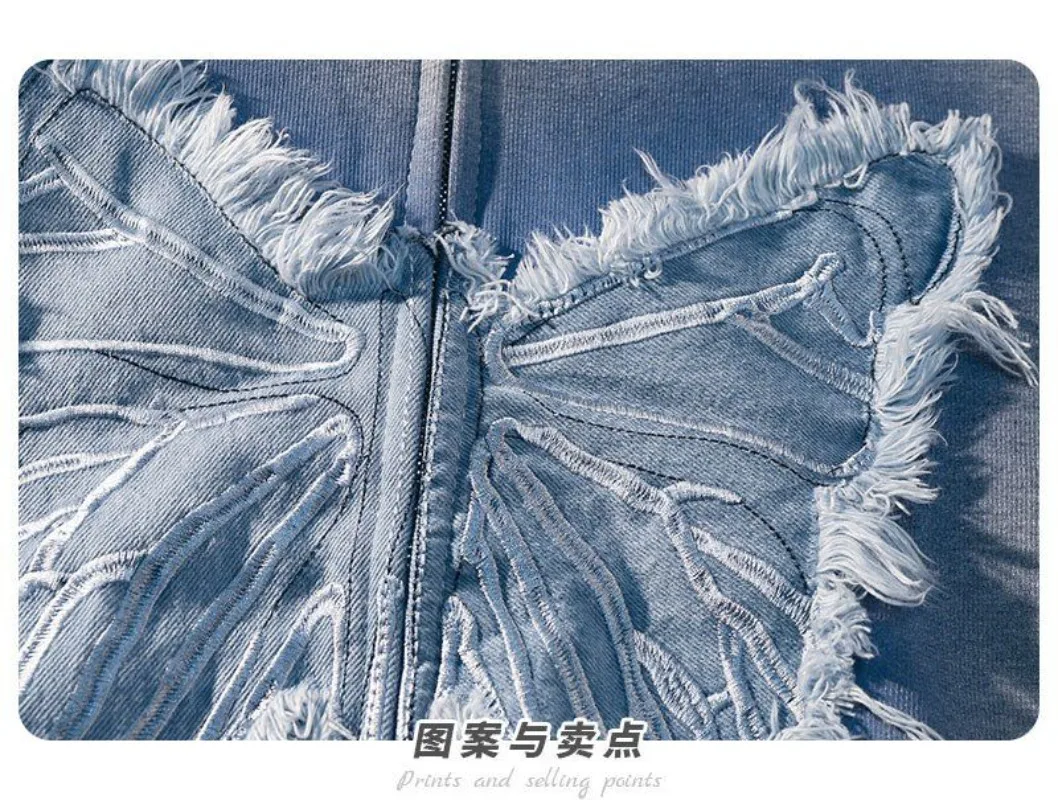Butterfly Hoodie - Y2k Patch Design