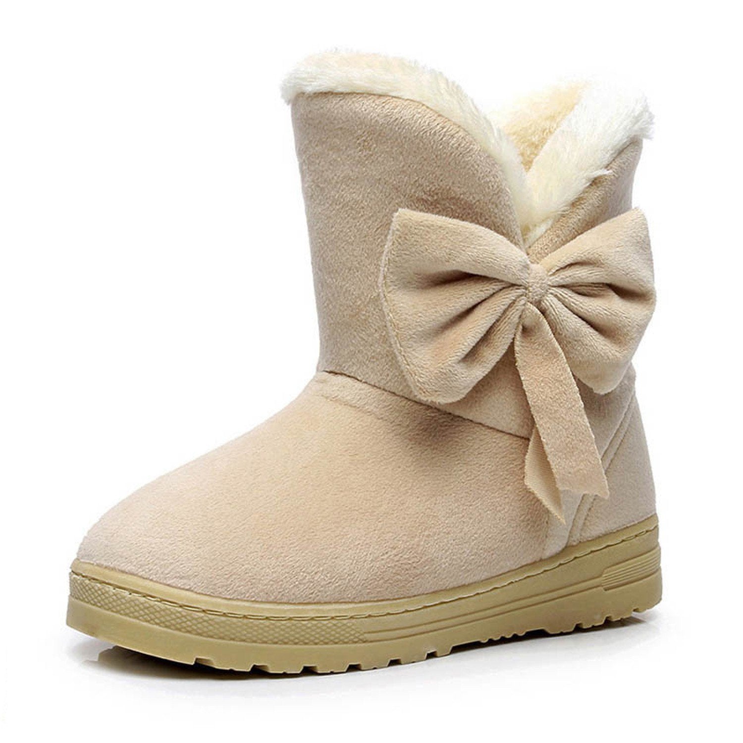 Suede Snow Boots With Bows Maxct
