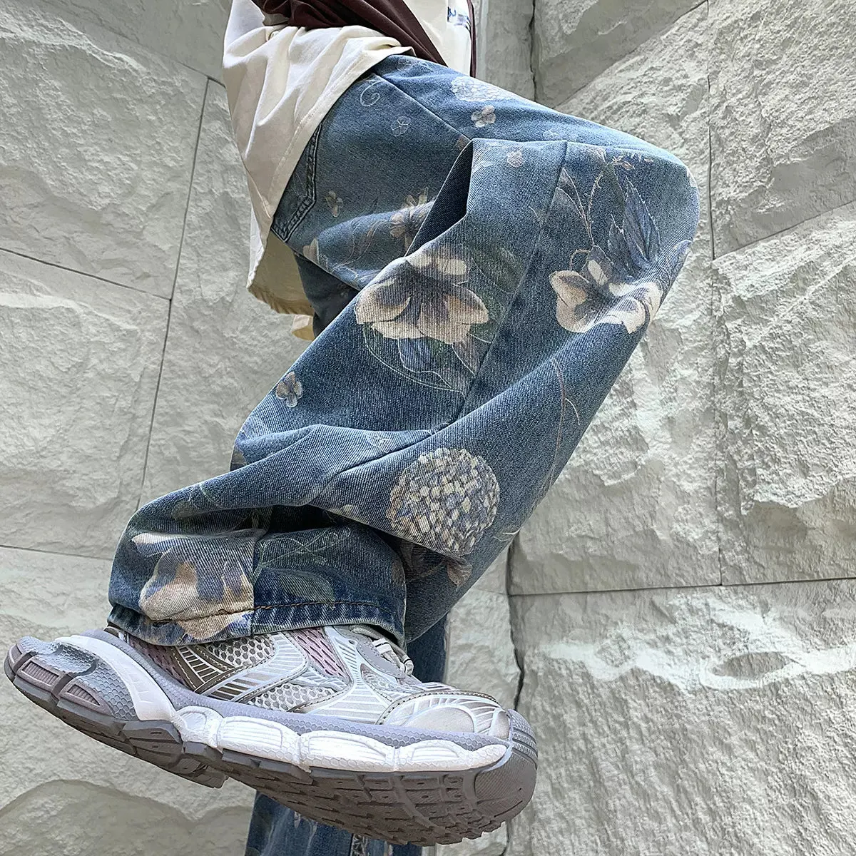 TIA Floral Print Jeans Maxct