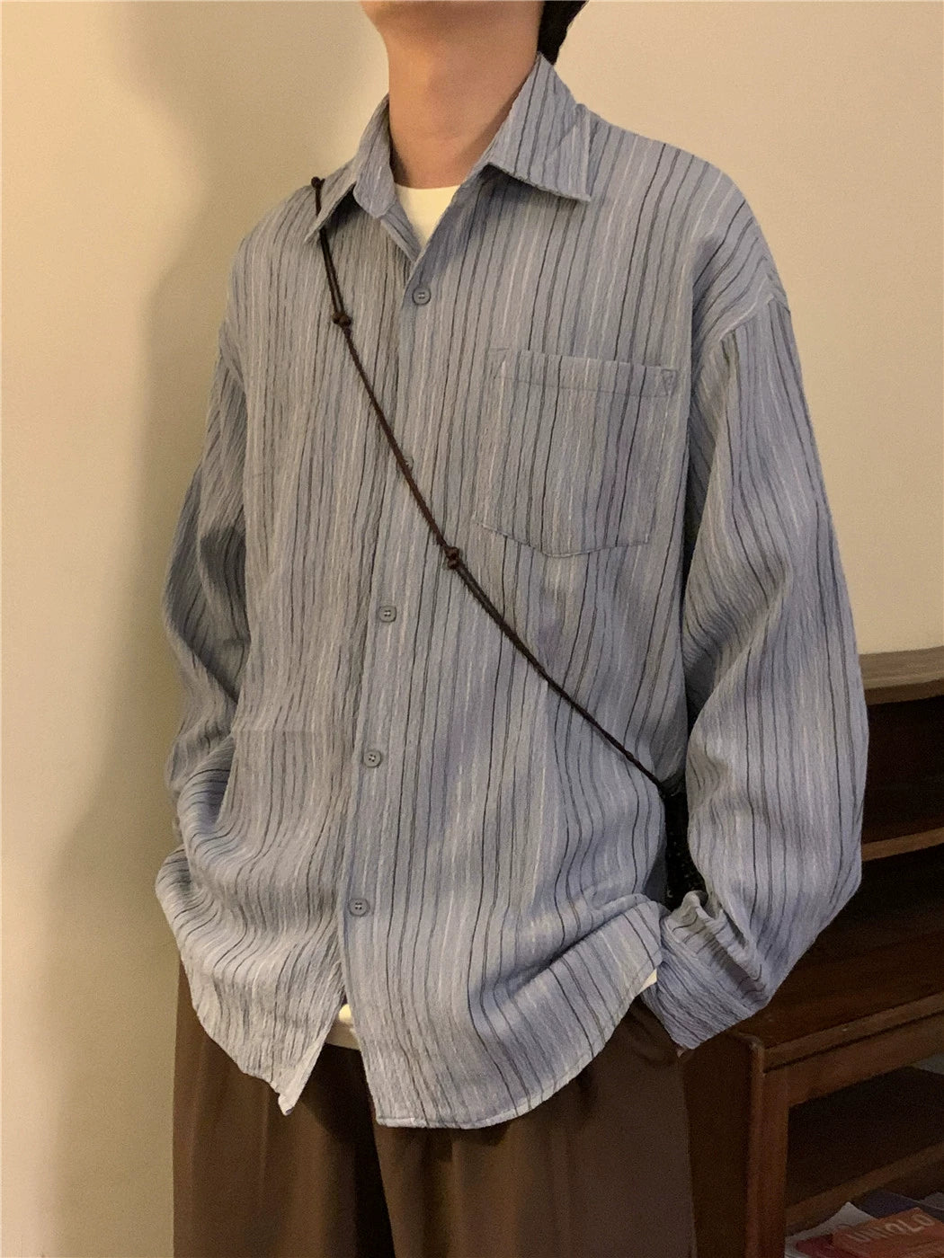 Nagawl Vintage Striped Shirt Maxct