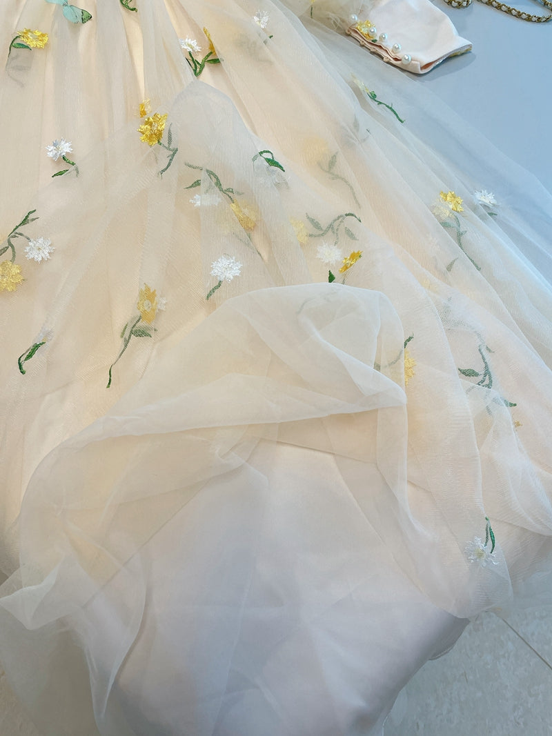 Butterfly Garden Tulle Maxi Dress Maxct