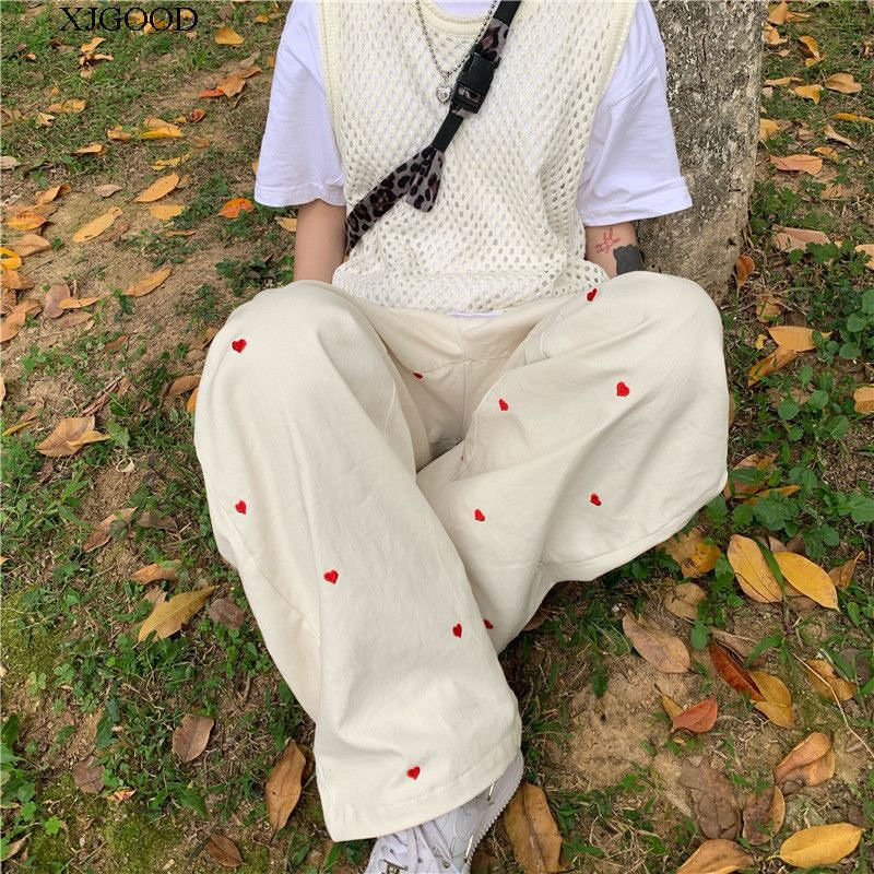Vintage Red Hearts Pants Maxct