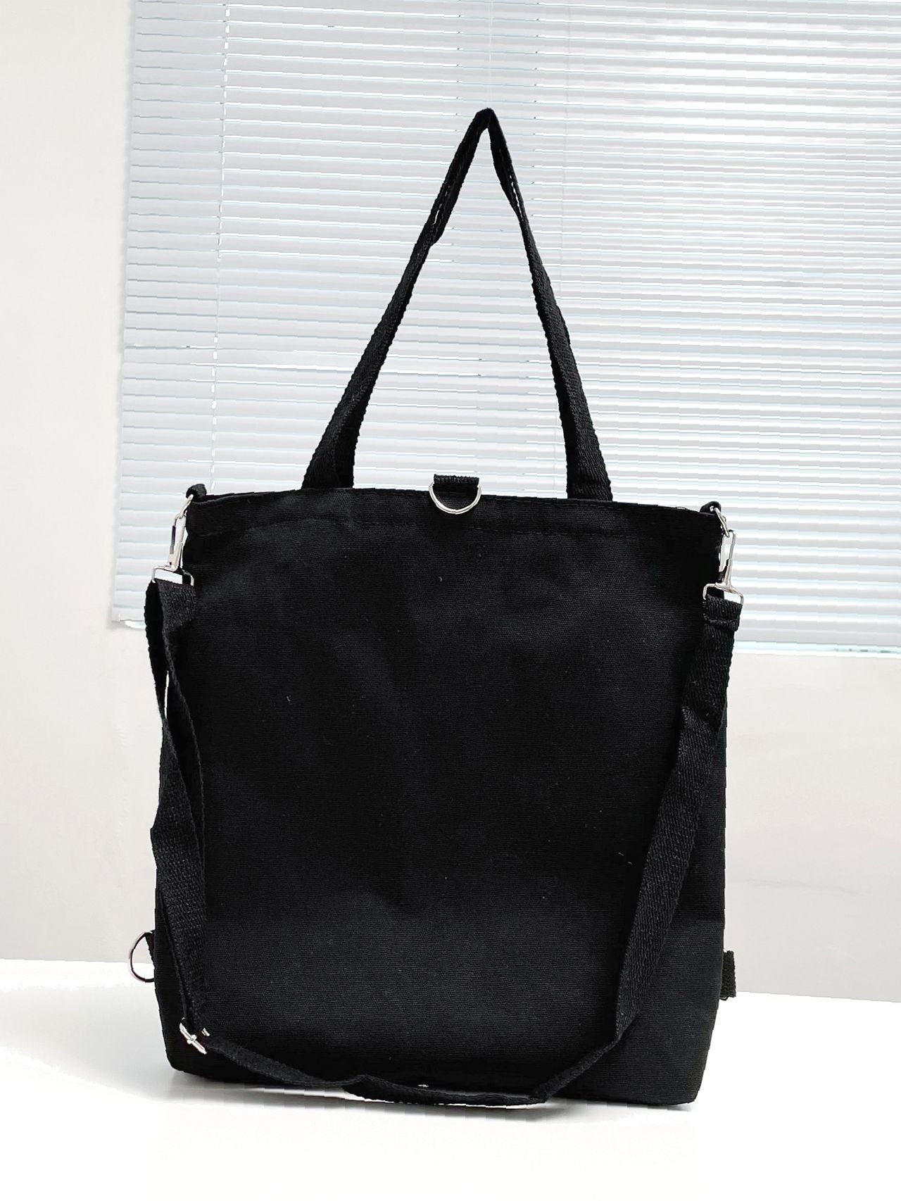 Maxct - Letter Graphic Shopper Bag with Bag Charm  - Women Tote Bags
