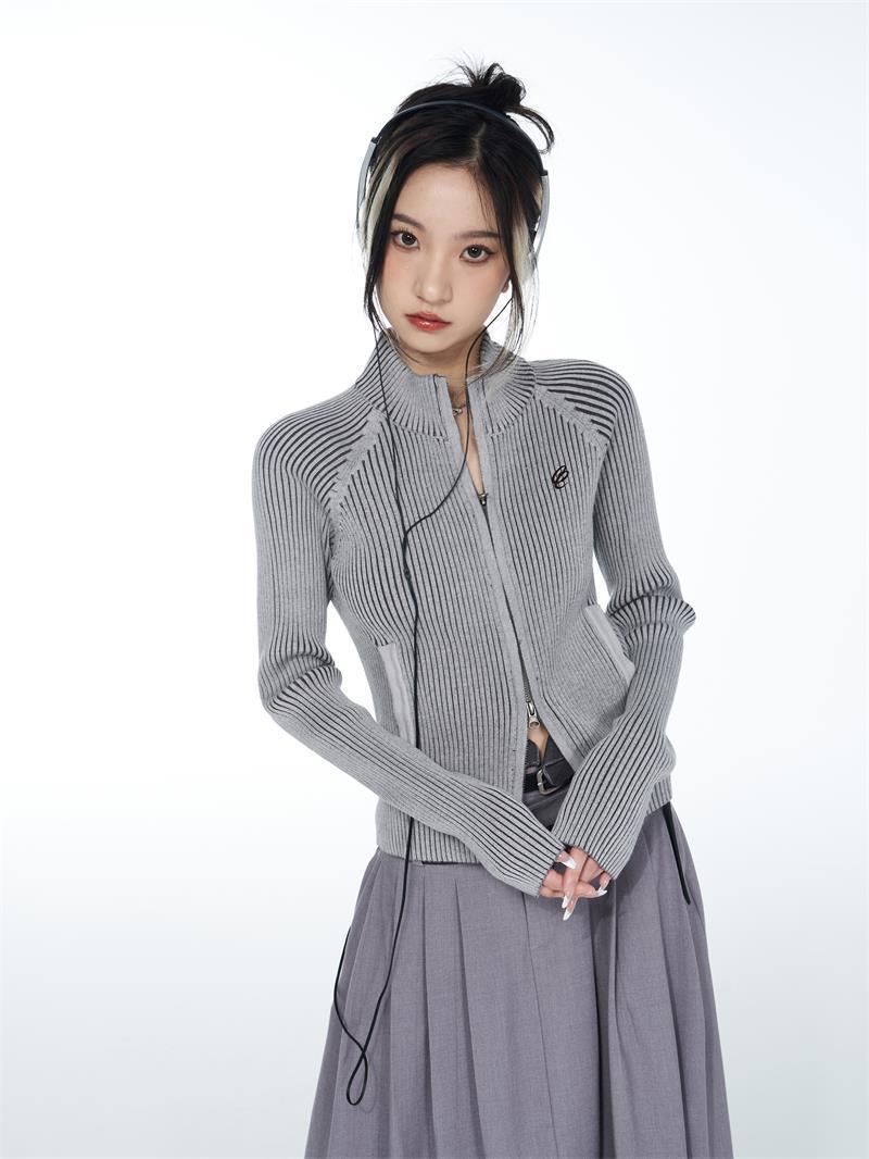 Maxct Vintage Striped Zip Up Cardigan