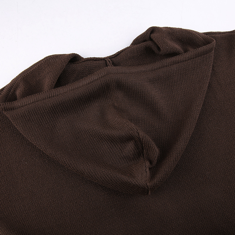 Slim Zipper Casual Hooded Sweater