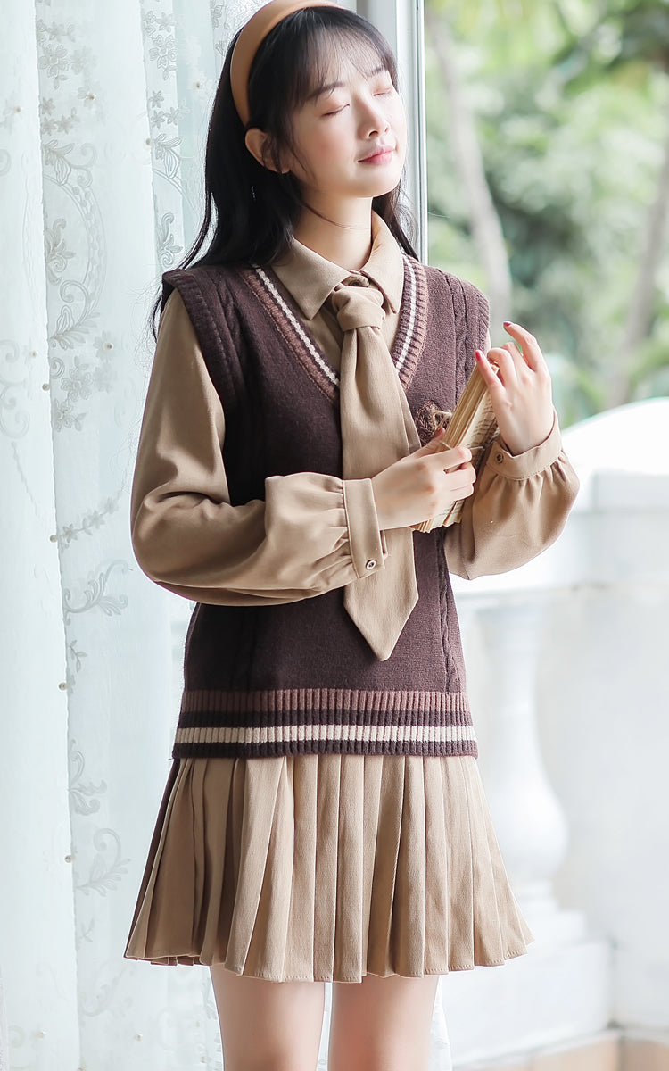 Prep School Vest & Dress Set Maxct