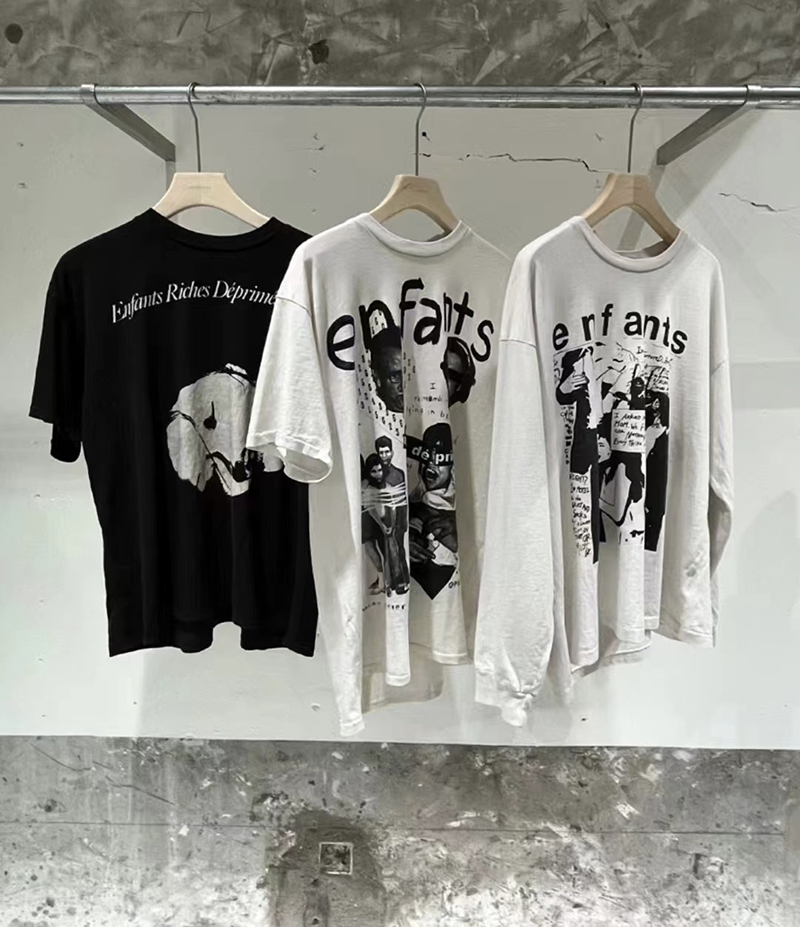 90s Streetwear Enfants Riches Dprimes Round Neck Vintage Tee Street Fashion Summer Cotton Loose Men Graphic T Shirts Pro Choice