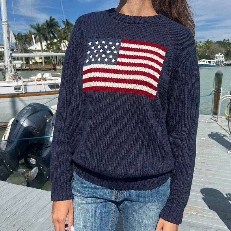 Maxct Mable American Flag Sweater