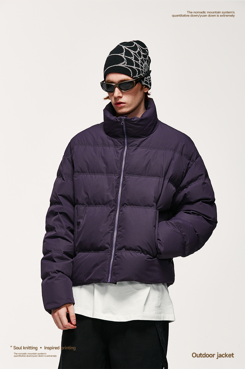 &INFL Windproof Cropped Duck Down Puffer Jacket [Unisex]