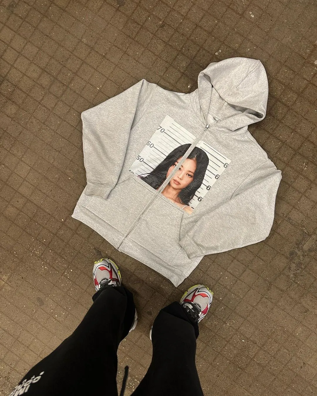 New Retro Large Print Zipper Hoodie Streetwear Men and Women Streetwear Hip Hop Loose Harajuku Korean Casual Hooded Sweatshirt