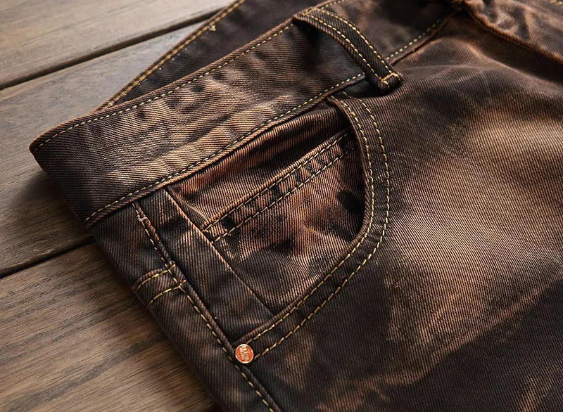 Men's New Zipper Distressed Straight Retro Jeans Best Sellers