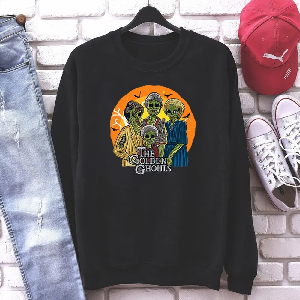 Maxct Halloween Awakecrm The Golden Ghouls Halloween Sweatshirt Tv Show Golden Gilrs Inspired Hoodie Funny Witch Vampire Pullover Halloween Sweatshirts