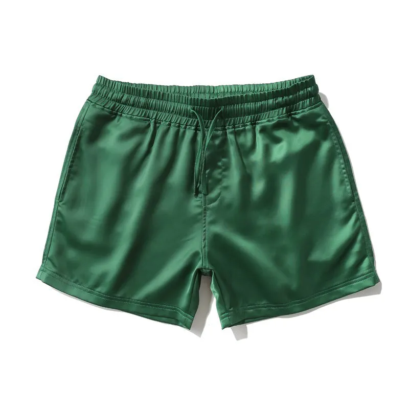 Maxct Solid Color Casual Beach Shorts