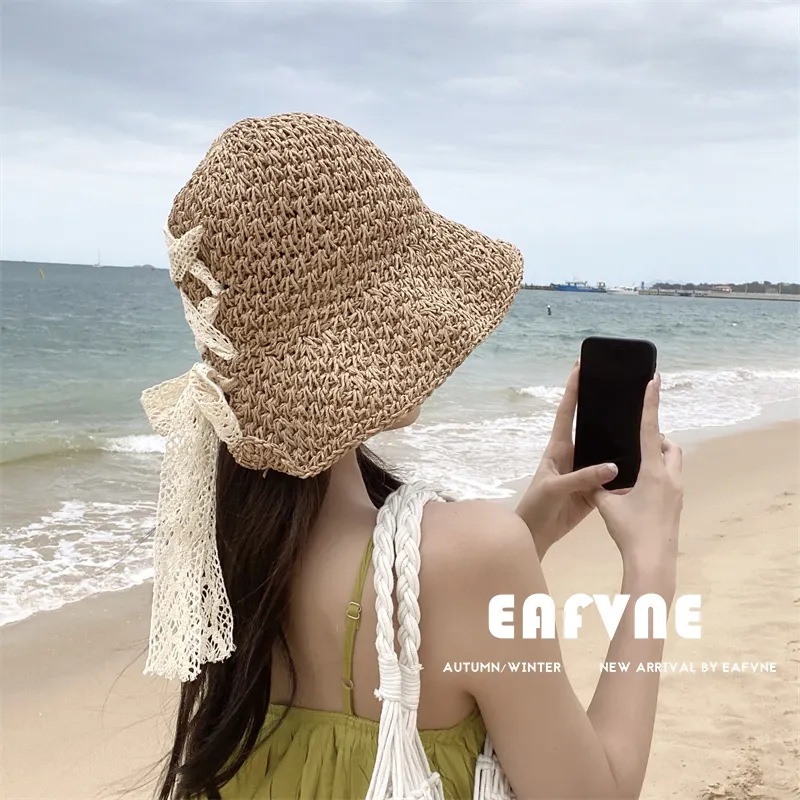 Straw Hat Women's Summer Thin Lace Fresh Style Hat