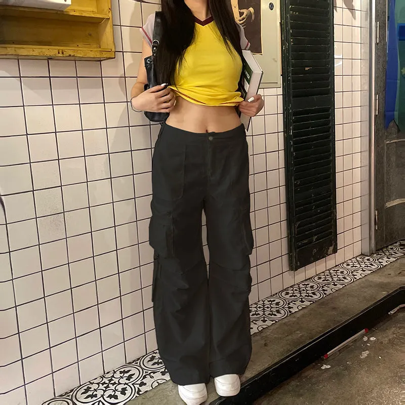 Washed Vintage Baggy Cargo Jeans Maxct