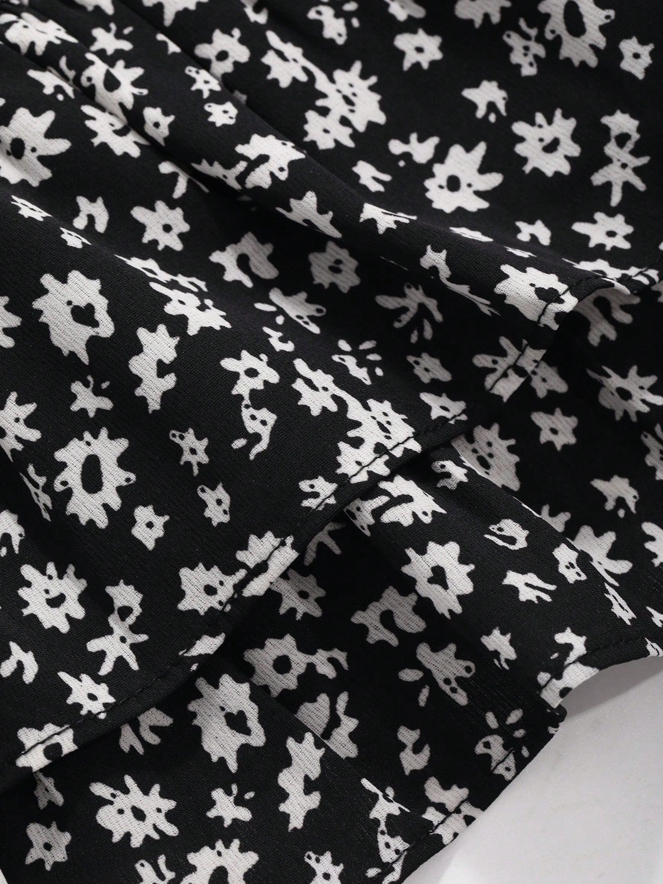 Maxct Women Floral Printed Ruffle Hem Sleep Dress/Pants