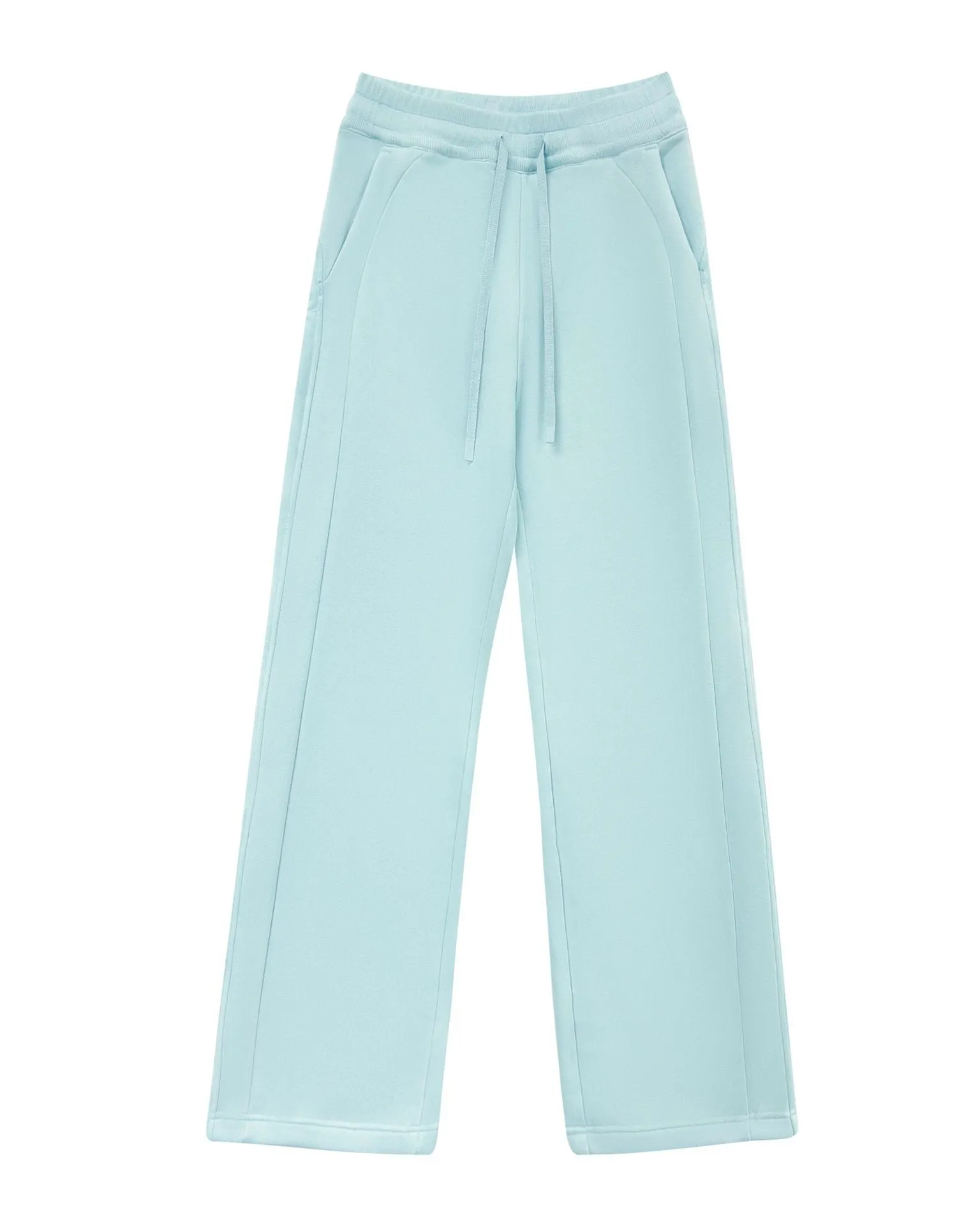 Cotton Casual Sports High Elastic Waist Lace-Up Fleece-Lined Pants