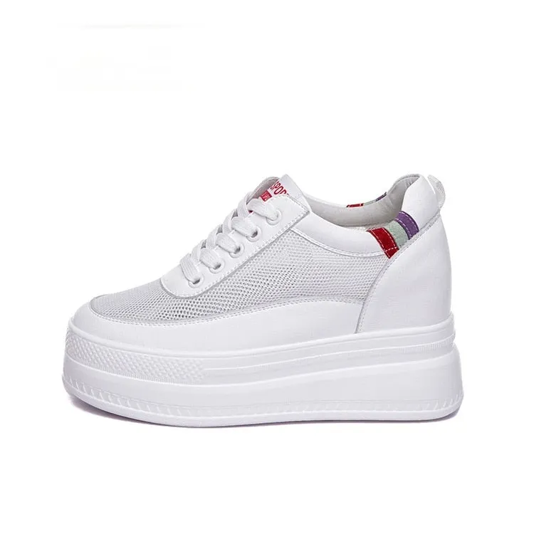 Women's 9cm Platform Wedges Closed Sneakers Maxct