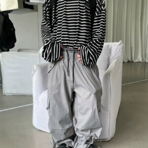 Jusho Drop Shoulder Striped Shirt Maxct