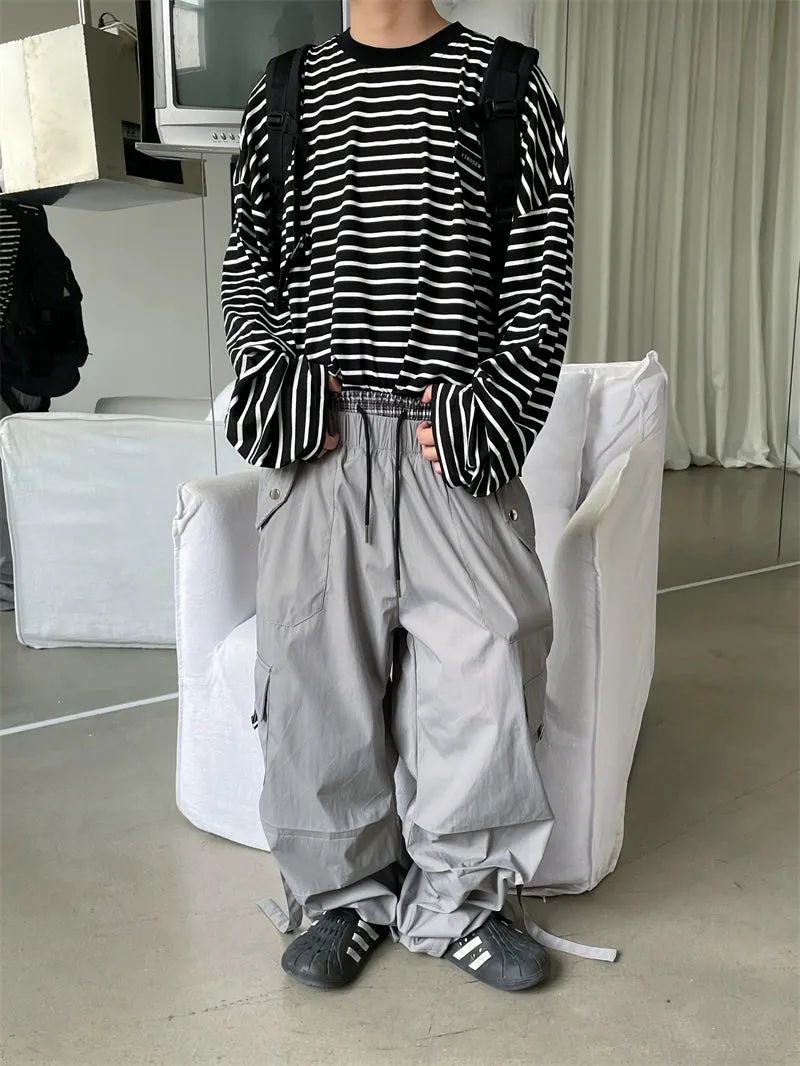 Jusho Drop Shoulder Striped Shirt Maxct