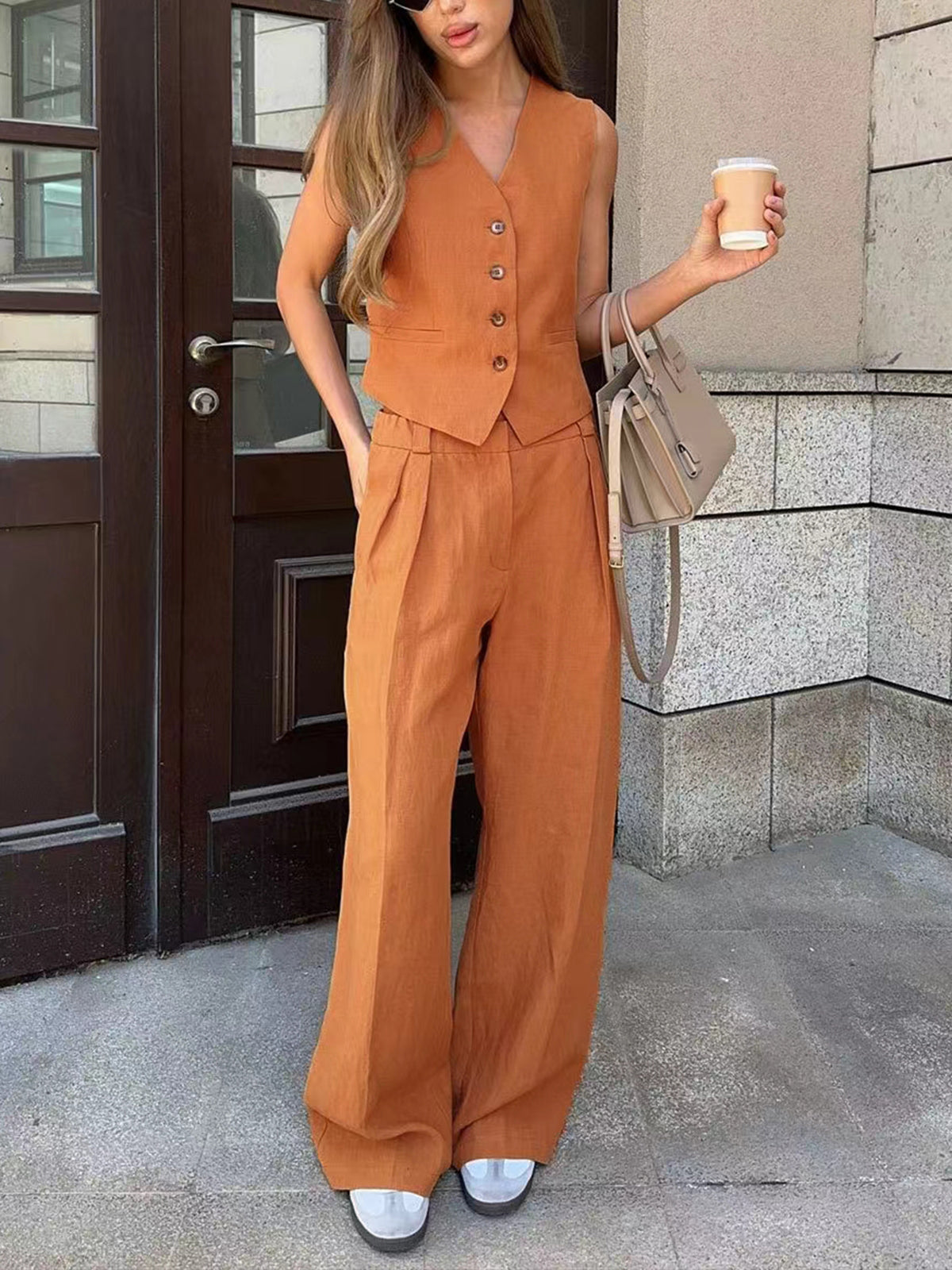 Maxct Cotton & Linen Pants Set