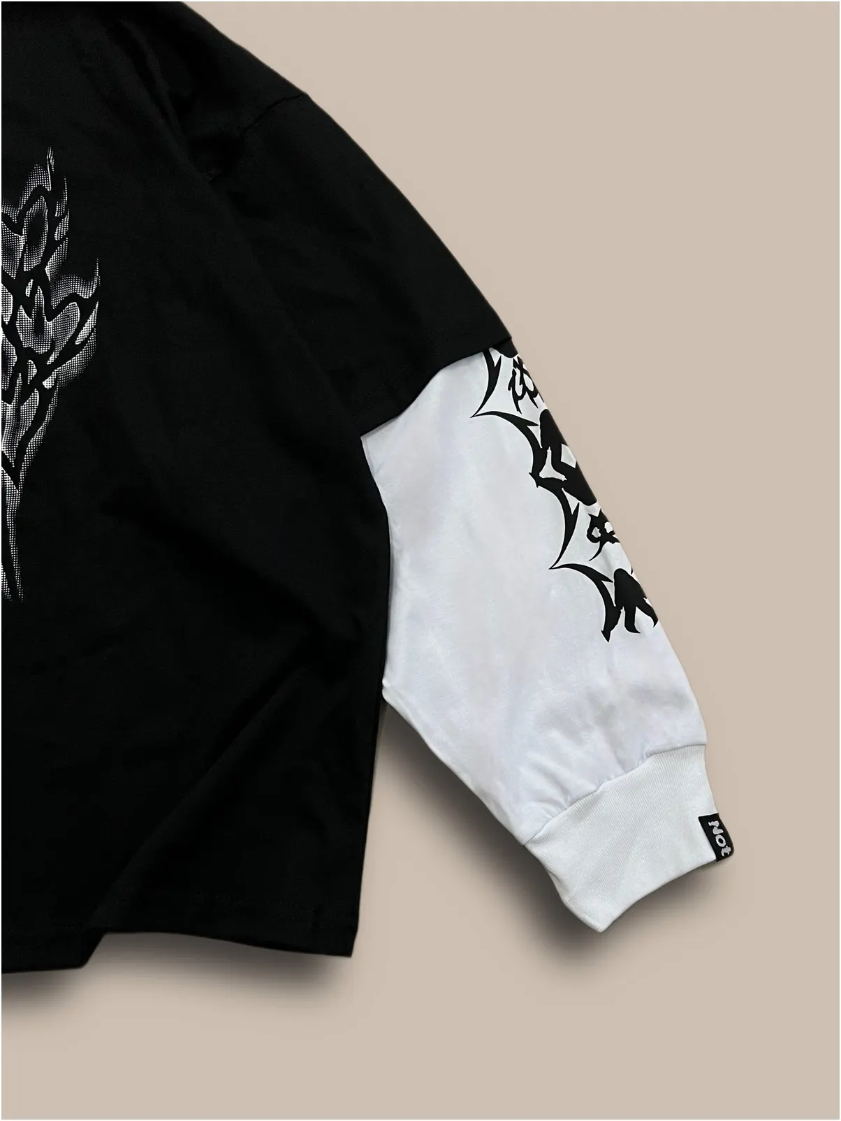 Y2k Long Sleeved T-Shirt Oversized Sweatshirt Vintage Anime Striped Printed Pattern Clothes Streetwear Hip-Hop Rap Gothic Style