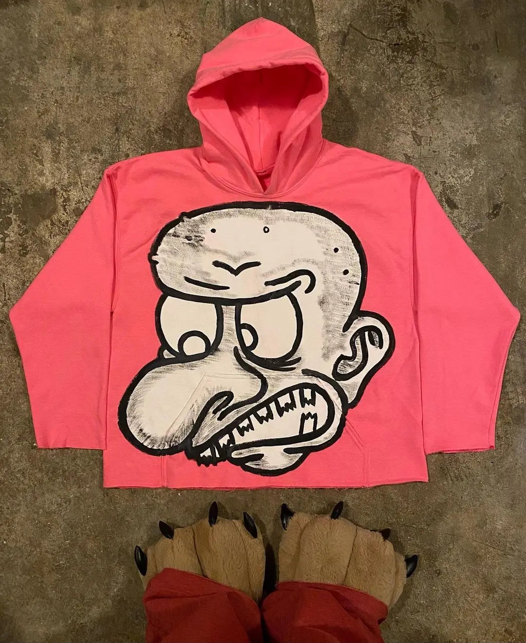 Maxct Y2k New Harajuku Hip-Hop Punk Letter Graphic Hooded Pullover Men Oversized Printed Sweatshirt Gothic top Street Wear Waichuan