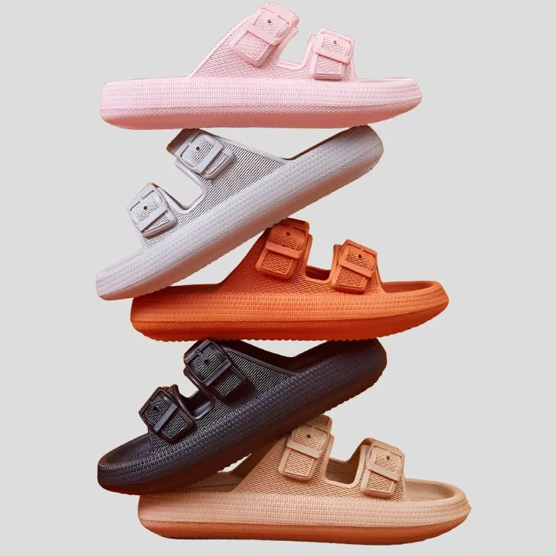 Two Strap Cloud Slippers Pillow Sandals for Women Maxct