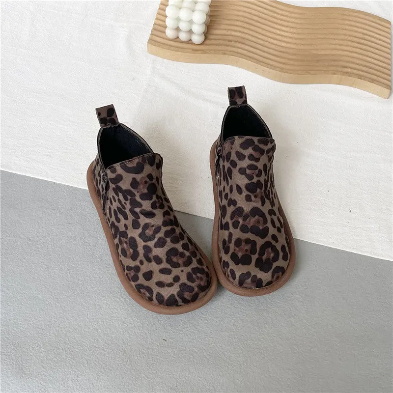 Maxct Women Autumn Retro Suede Zipper Short Boots