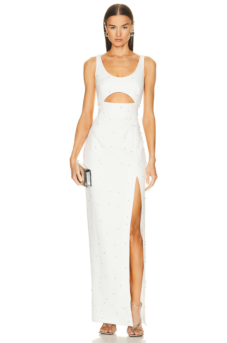 Women's Summer Foreign Trade High Quality Diamond Bandage Dress Women's High-end French Evening Dress