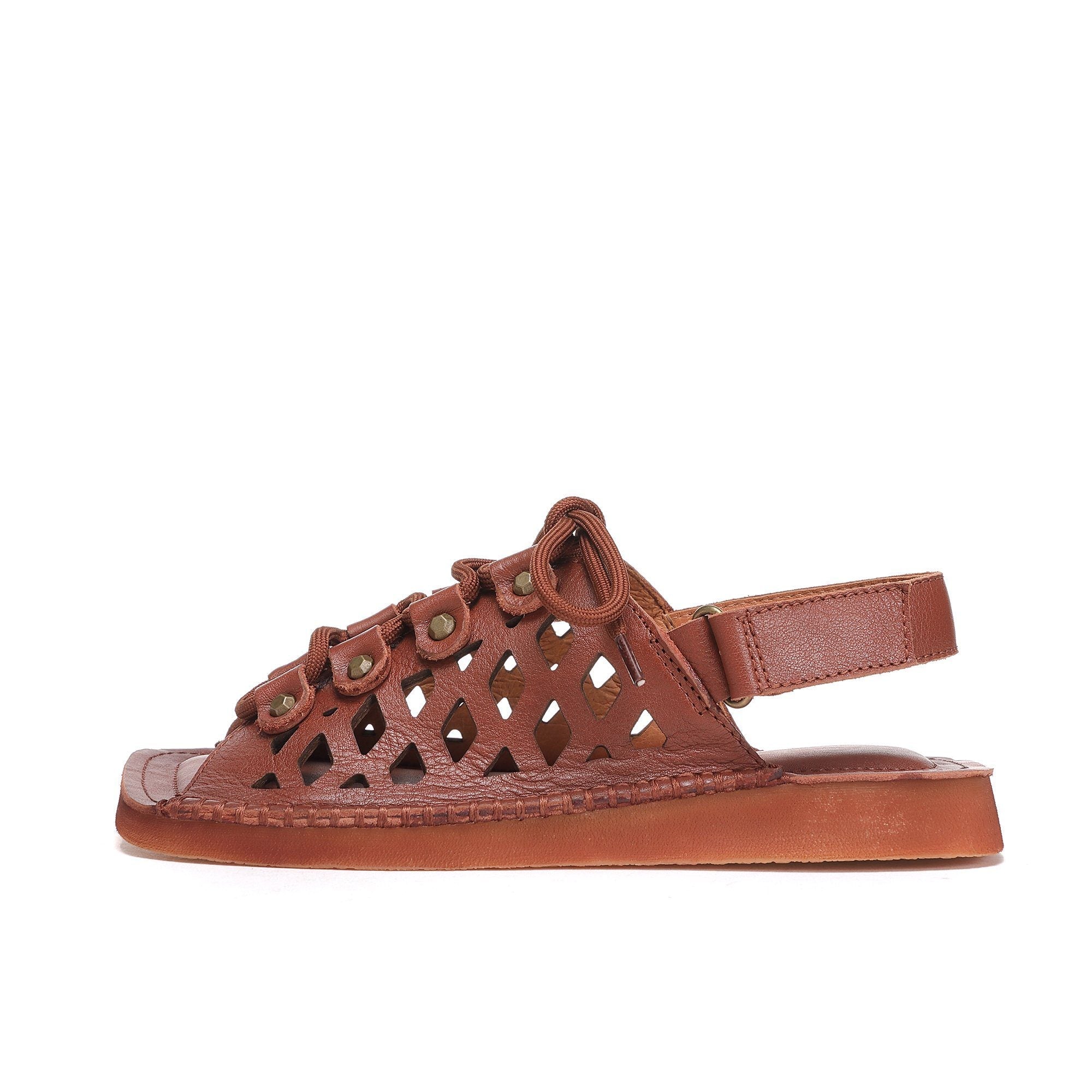 Strappy Sandals Peep Toe Retro Maxct
