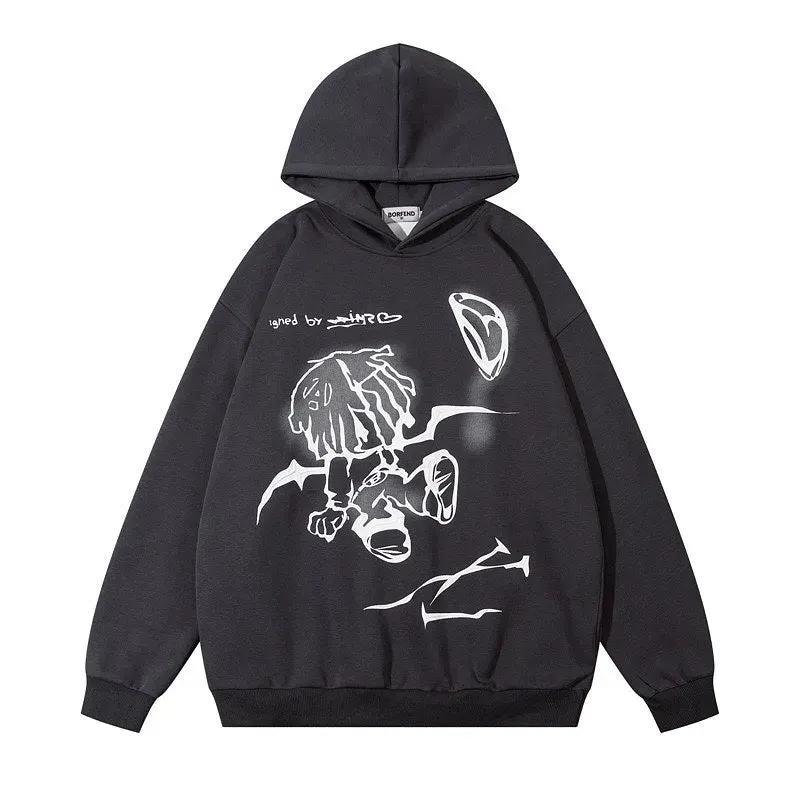 Maxct Y2K Women's Men's Hoodies Clothing Long Sleeve Pullover Sweatshirt Streewear Oversize hi-pop vintage hoodies kpop kpop dance