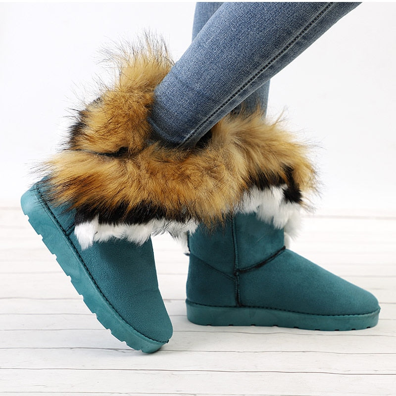 Suede Faux Fur Snow Boots Maxct