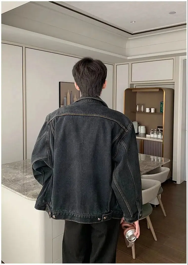 Maxct Dark Blue Fleece Denim Jacket