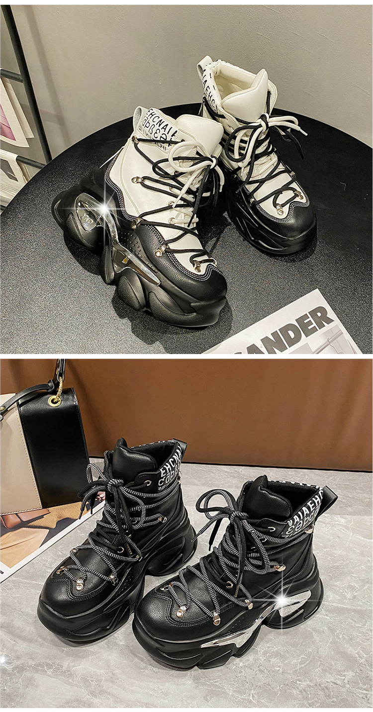 High Platform Motorcycle Women's Boots - true deals club