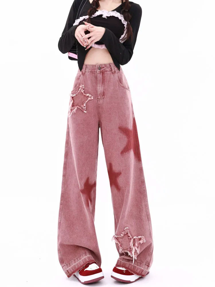 Flared Jeans Thin Retro Mopping Pants Maxct