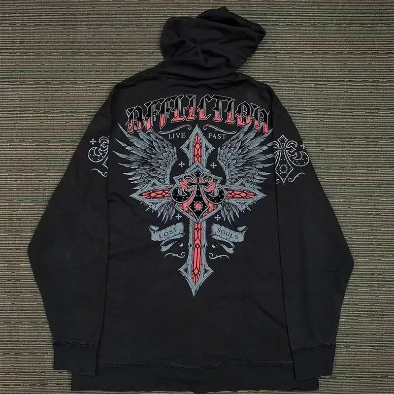 Maxct Woman Hoodie Y2k Kawaii Harajuku Sweatshirt Manga Streetwear Hoody Female Gothic Goth Grunge for Women Korean Kpop Top Versatile