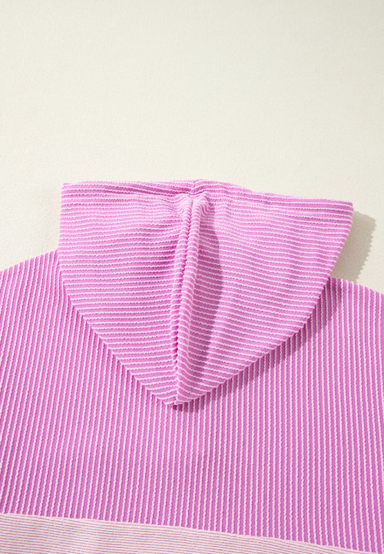 Maxct &Corded Color Block Drawstring Hoodie