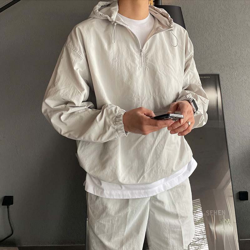 Maxct Loose Hooded Top Shorts Sports Suit