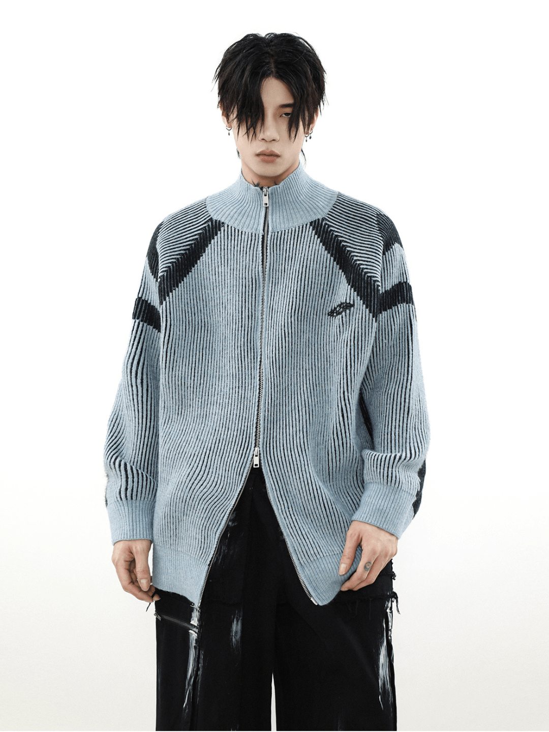 Maxct [Mrnearly] Striped Turtleneck Sweater Na857