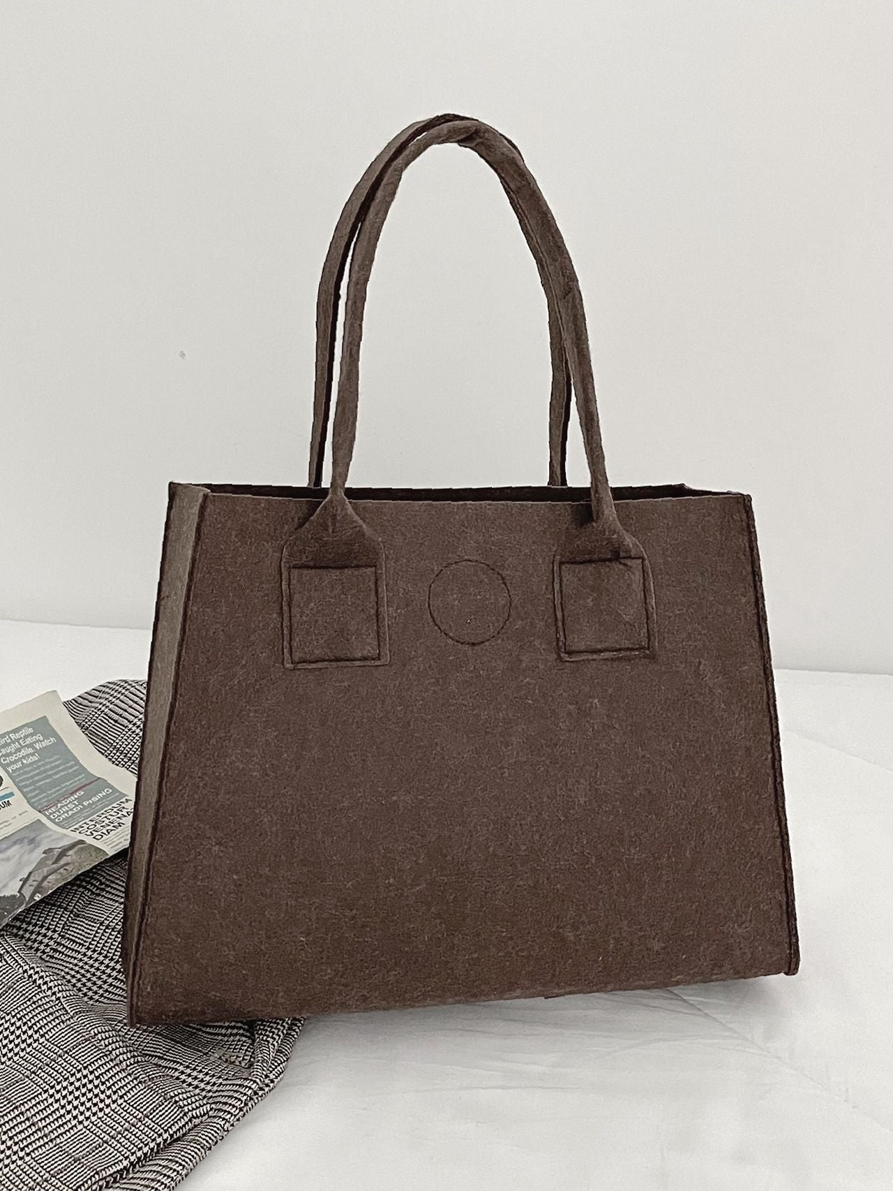 Maxct - Felt Vintage Design Top Handle Bag  - Women Tote Bags